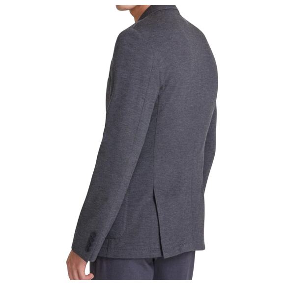 Calvin Klein Men's Grey Solid Knit Slim-Fit Casual Comfort Sport Coat Size 34S - Picture 5 of 5